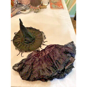Witch Hat and Size 1 Tutu Costume